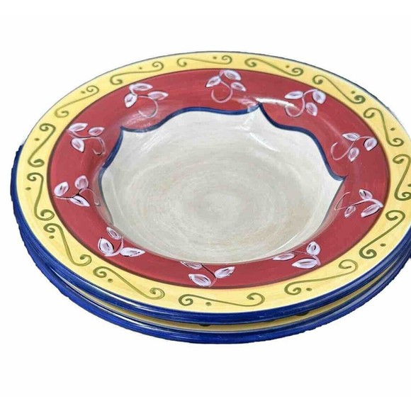 Pier 1 Vallarta Earthenware Pasta Soup Bowls Set of 2 Bowls 10.75 In Diameter - Picture 10 of 10